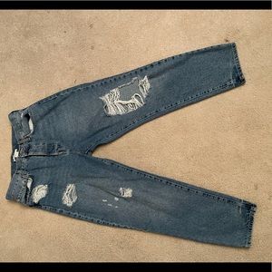 Forever 21 Blue ripped boyfriend jeans